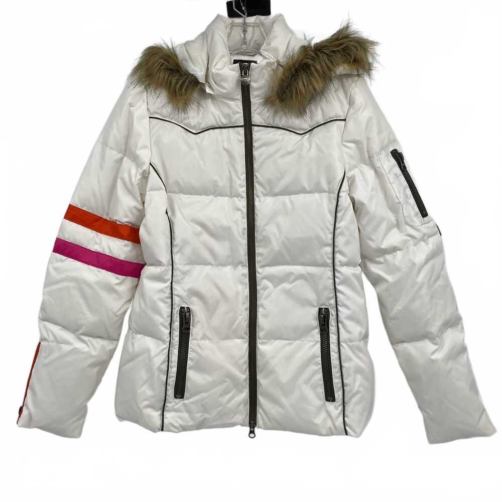 Roper White Puffer Coat | Polyester Down-Feather Fill | Size S